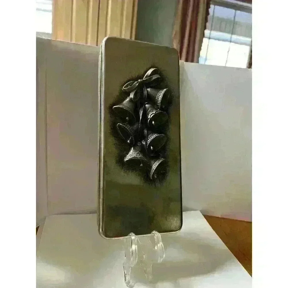 Vintage Metzke Christmas Bells pewter/tin box